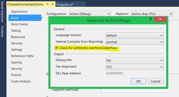 check for arithmetic overflow